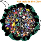 SIQUK Large Dice Bag with Pockets Big Capacity Dice Bag Drawstring Dice Pouch - Image 2