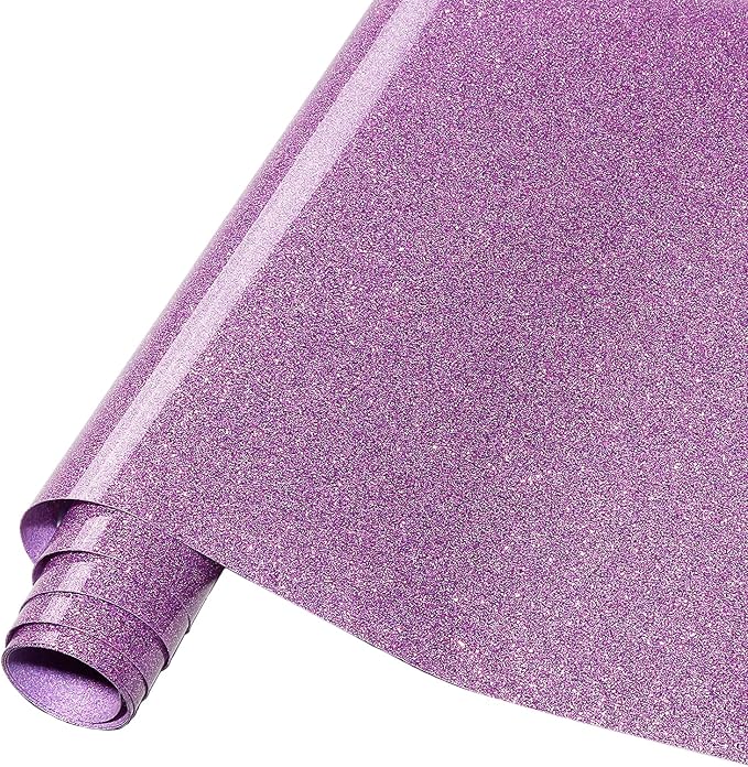 Tintnut Light Purple Glitter Heat Transfer Vinyl Roll, easy cut & weed by Tintnut