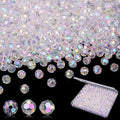 BONNY BOXX 1000pcs 6mm Acrylic Faceted Round Crystal Beads Transparent AB Loose by BONNY+BOXX
