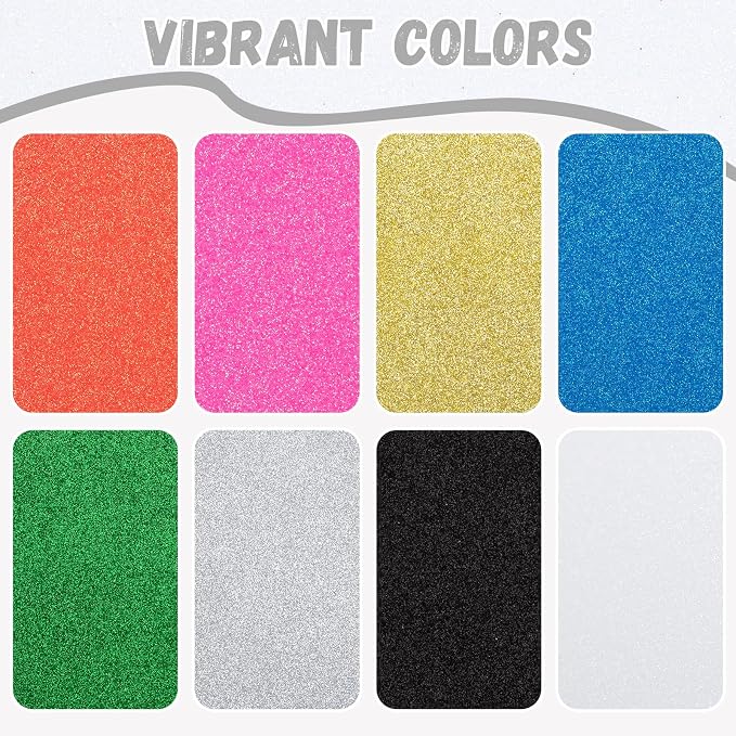 10 Pack Glitter Foam Sheets Craft 8 x 12 inch | Sparkles Foam Paper - Image 4