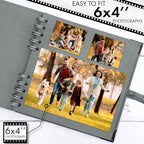 Bstorify Square Scrapbook Photo Albums 7 x 7 Inch Grey Hardcover - Image 4