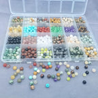 720pcs 6mm Natural Round Stone Beads Gemstone Beading Hole Size 1mm Crystal - Image 8