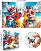 MINIWAN 500 Piece Summer Cat Beach Jigsaw Puzzle - Image 3