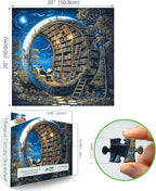 MINIWAN Magic Moon Library Jigsaw Puzzles - Image 2