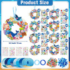Hollowfly 48 Sets Summer Ocean Wreath Craft Kits DIY Under The Sea Wreath - Image 2