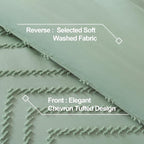 Andency Sage Green Comforter Full, Boho Soft Fluffy Warm Lightweight Bedding - Image 5