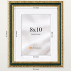 eletecpro 8x10 Vintage Picture Frame, Glass Cover, Horizontal or Vertical - Image 3