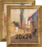 KTKDE 20x24 Picture Frame Set of 2, Ornate Vintage Poster Frames- 20 x 24 by KTKDE