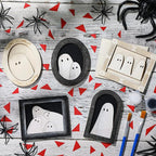 Simgoing 12 Set Wood Ghost DIY Frames Decorating Craft - Image 5
