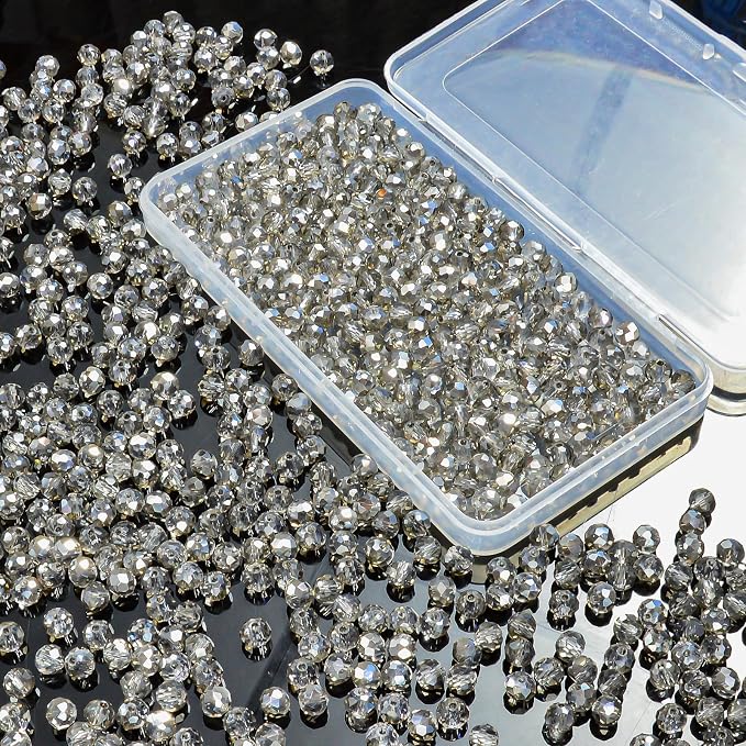 500Pcs 6mm Crystal Glass Beads for Jewelry Making Beads for Bracelets Necklace by Laopottbeads