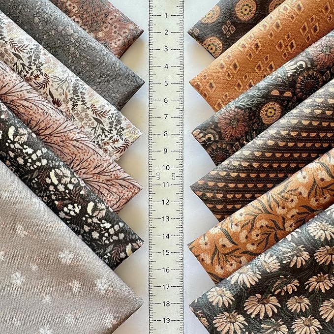 Vintage Floral & Botanical Cotton Fabric Bundle – 60 Pre-Cut Squares, 100% - Image 5