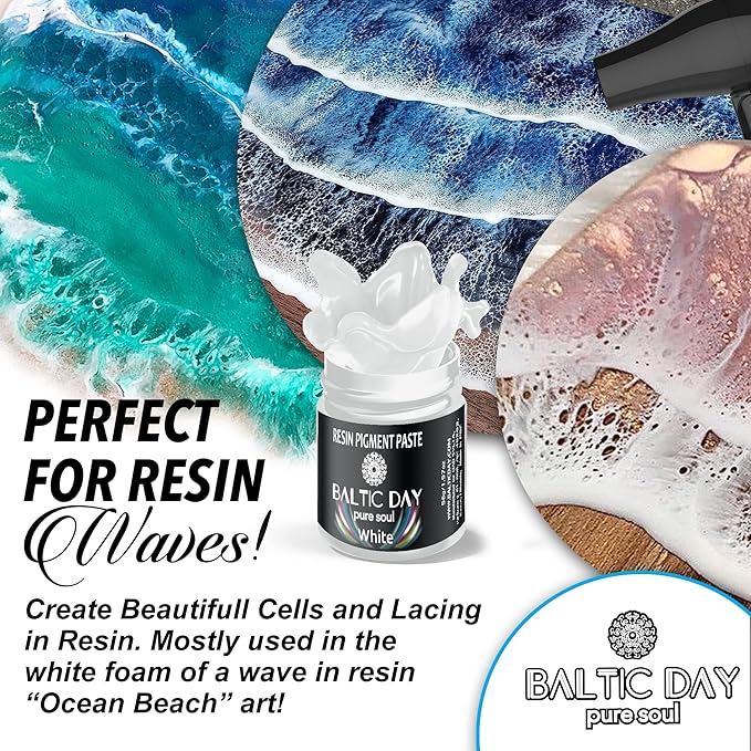 BALTIC DAY 50 Color Epoxy Pigment Paste Set – Opaque Resin Colorant, High - Image 2