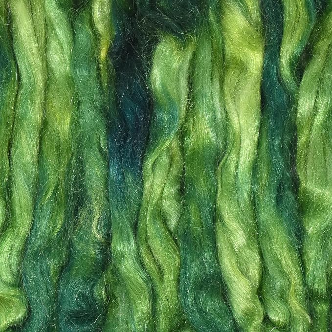 Hand Dyed FIRESTAR Nylon Fiber for Spinning, Felting and Doll Making. Trilobal - Image 2