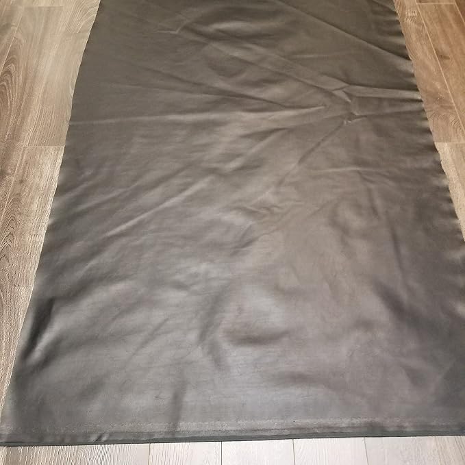 Black Matte Fullgrain Soft Faux Vegan Leather Fabric Sheet Peta Approved Vegan) - Image 3