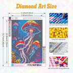 Jellyfish Diamond Art Kits for Adults Beginners 12x16 in, DIY Craft Gift | - Image 3