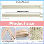 YAKA 20pcs Beige Nylon Invisible Zippers Tailor Sewing Tools Garment - Image 2