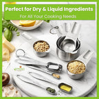 Spring Chef Stainless Steel Measuring Cups and Spoons Set of 10 w/Leveler | - Image 7
