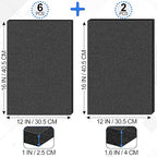 8 PCS Polyurethane Foam Sheets Packing Foam Inserts Cuttable Craft Foams - Image 2