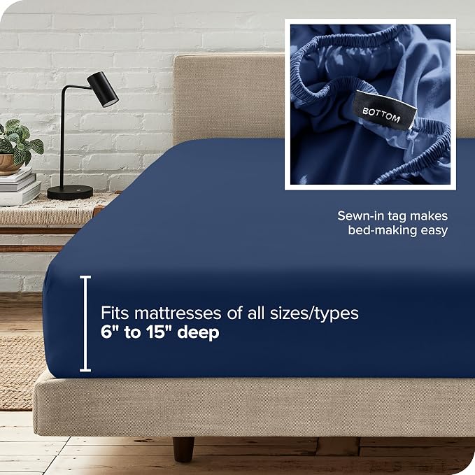 Bare Home Fitted Bottom Sheet California King - Image 6