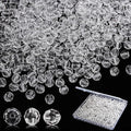 BONNY BOXX 500pcs 8mm Acrylic Faceted Round Crystal Beads Transparent White by BONNY+BOXX