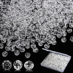 BONNY BOXX 2000pcs 4mm Acrylic Faceted Round Crystal Beads Transparent White by BONNY+BOXX