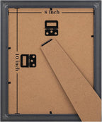 eletecpro 8x10 Vintage Picture Frame, Glass Cover, Horizontal or Vertical - Image 4