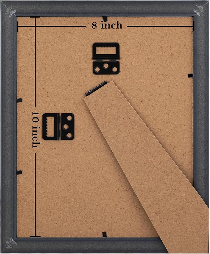 eletecpro 8x10 Vintage Picture Frame, Glass Cover, Horizontal or Vertical - Image 4