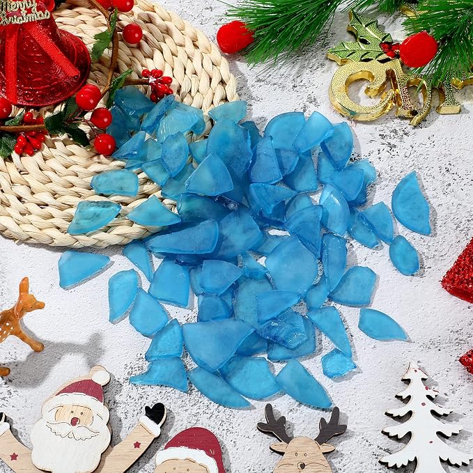 Jetec 11 oz Sea Glass for Crafts Pieces Decor Flat Frosted Sea Glass Vase - Image 6