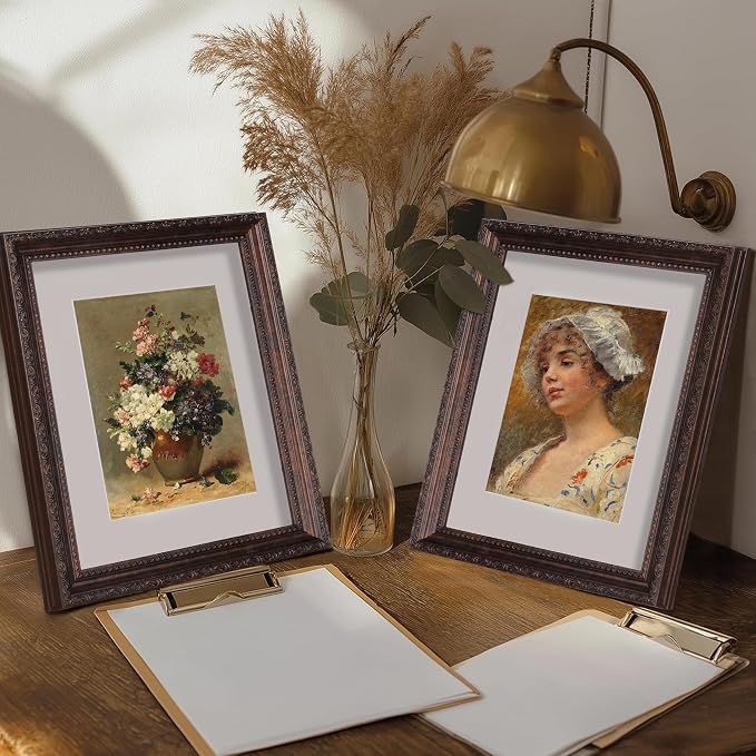 eletecpro 8x10 Vintage Picture Frame, Glass Cover, Horizontal or Vertical - Image 6