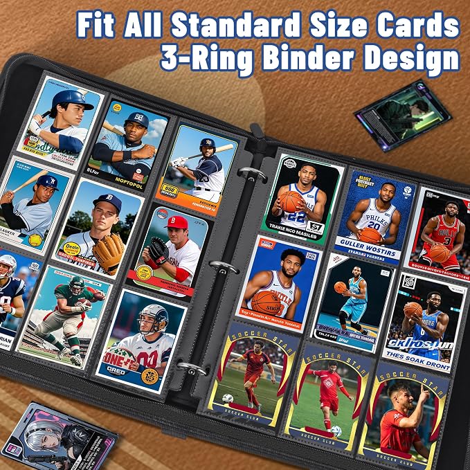 3600 Pockets Trading Card Binder Sleeves, Baseball Card Sleeves Fit - Image 5