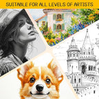 WINNER 9" x 12" Sketch Book 4 Pack, 400 Sheets Spiral Bound Art Sketchbook - Image 6