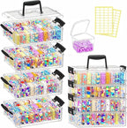 Bead Organizer Box 120 Pcs, 4-Tier Large Capacity Stackable Bead Storage - Image 3