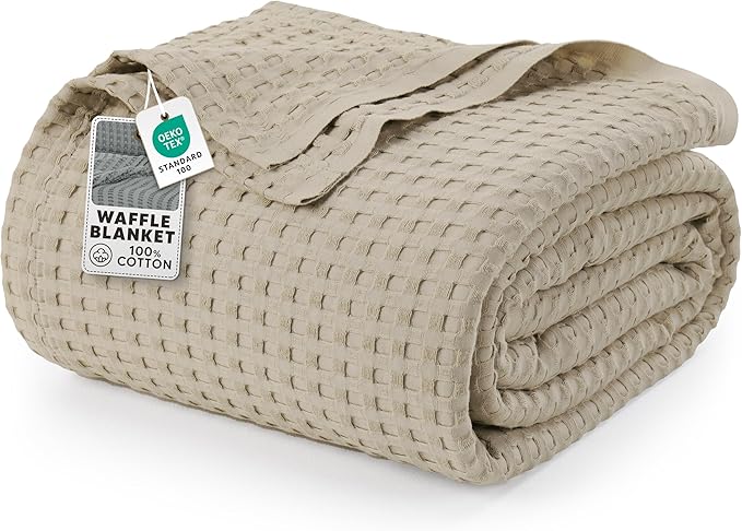 Utopia Bedding 100% Cotton Waffle Weave Blanket Full Size by UTOPIABEDDING