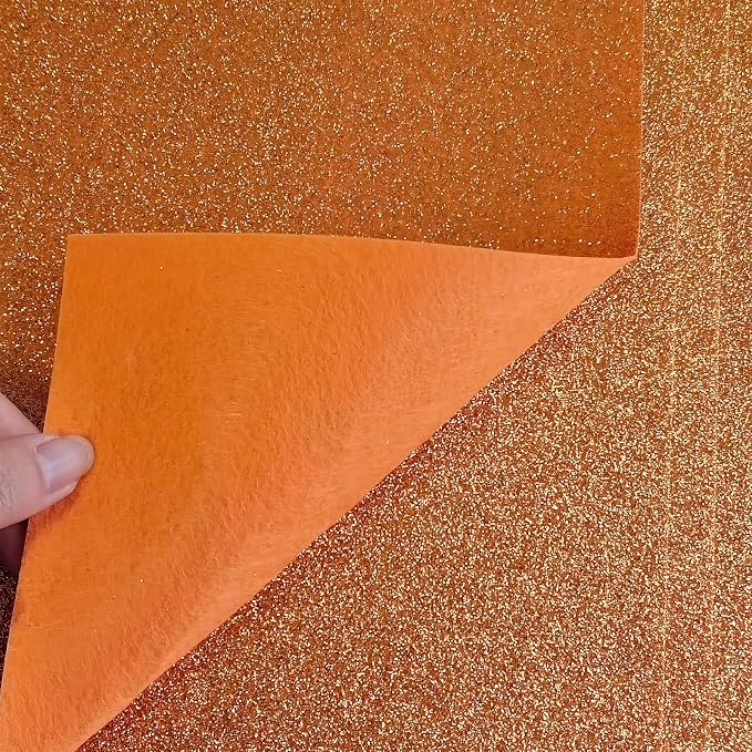 Jtnohx Glitter Felt Fabric, 8 x12 inches Felt Square Glitter - Image 3