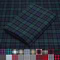 Pico Textiles 1 Yard Blue and Green Blackwatch Tartan Plaid Flannel Fabric by PicoTextiles