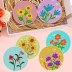 EWJRNSF 8 PCS Fall Diamond Art Coasters DIY Kit - Image 5