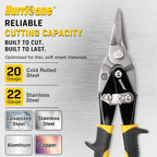 HURRICANE 10 inch Aviation Tin Snips, Straight Cut Metal Shears - Image 2