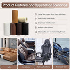 KING MOUNTAIN Leather Repair Patch, 4 x 63 Inches self Adhesive Leather Repair - Image 5
