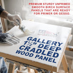 U.S. Art Supply 8" x 36" Unfinished Cradled Wood Panels - Image 3
