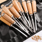Dicunoy 12 PCS Wood Carving Tools, Gouges Woodworking Chisels, Full Size Wood - Image 2