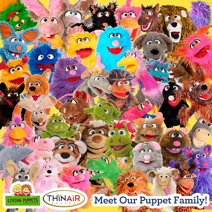 Living Puppets 16-Inch Plush Purple Monster Hand Puppet - Image 6