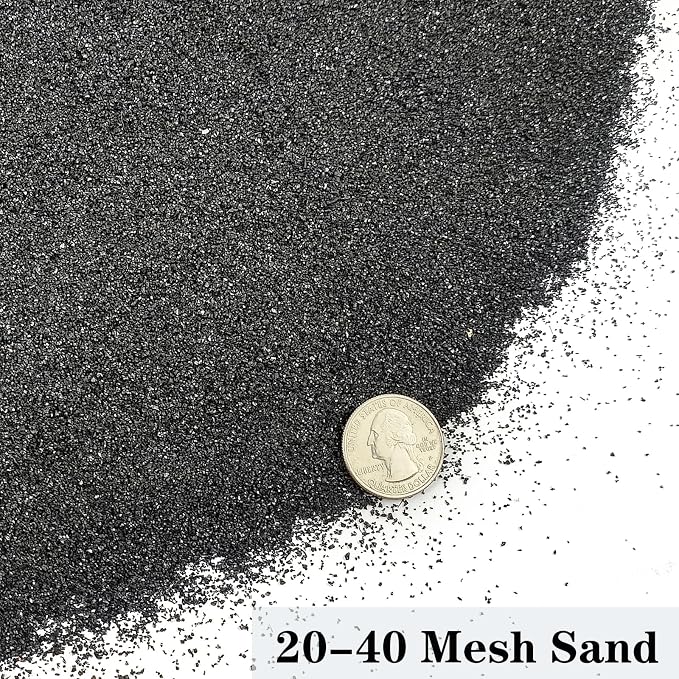 YISZM Aquarium Sand, 20lbs Black Fish Tank Sand, Aquarium Gravel Substrate - Image 3