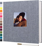 potricher Large Photo Album Self Adhesive 4x6 5x7 8x10 Pictures Linen Cover 40 by potricher