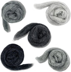 Corriedale Carded Sliver Wool Roving Variety Bundle | Best Core Wool - Image 3