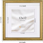 eletecpro 12x12 Vintage Picture Frame, Glass Cover, Wall Mount - Image 3