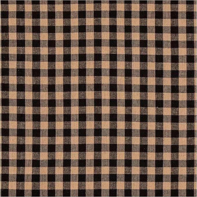 Hobby Lobby Black & Tan Homespun Check Cotton Fabric, 1 Yard | Precut Fabric by HobbyLobby