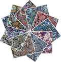 HANPATQUI 50PCS 5 x 5 inch 100% Cotton Fat Quarters Fabric by HANPATQUI