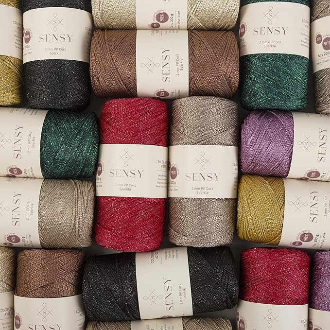 2 Pack of Sensy Premium 2mm 251 Yards Sparkle Polyester Rope 90% Polypropylene - Image 6
