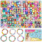 Gionlion 500 Pcs Polymer Clay Beads Bracelet Making Kit，24 Style Animal Fruit by Gionlion