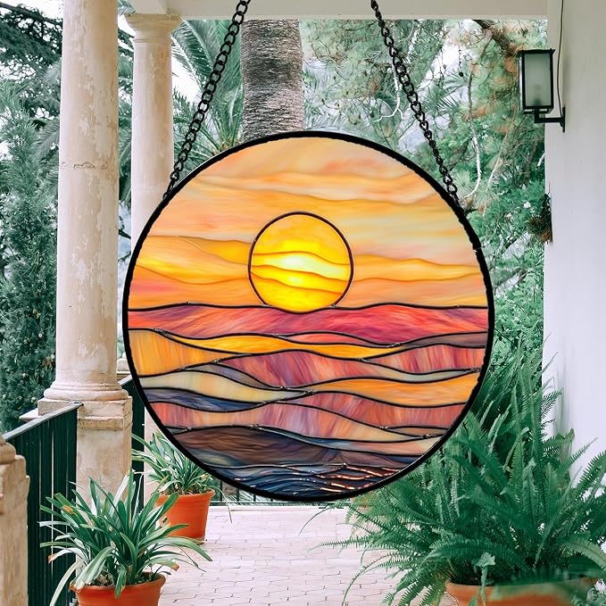 Stained Glass Window Hanging, and Mom 6.3x6.3 in - Image 4
